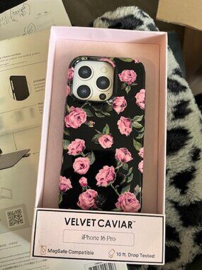 Velvet Caviar Rose Themed Phone Case iPhone 16 Plus MagSafe 10ft Drop Tested